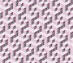 seamless pink 3d isometric cube seamless pattern. Abstract digital colorful geometric background.