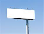 Blank big billboard over blue sky, put your text here