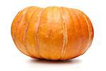 Orange pumpkin on white background