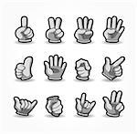 Cartoon Hands collection ,vector