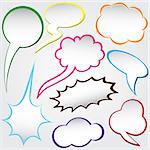Paper origami speech bubble .Dialog cloud. Vector illustration. Elements for design.
