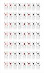 glossy playing cards isolated on white