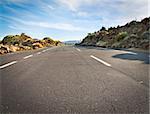 An empty road in Tenerife 2000m above water level