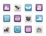 Shipping and logistic icons - vector icon set