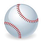 An illustration of a shiny baseball ball