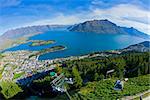 View of Queenstown and Lake Wakatipu from the Skyline Gondola