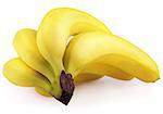 Bunch of bananas isolated on white background with clipping path