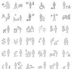 Website and Internet 3D Icons - People