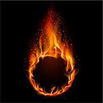 Ring of Fire. Illustration on black background for design