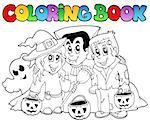 Coloring book Halloween topic 3 - vector illustration.