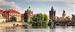 Panoramic view on old part of Prague.