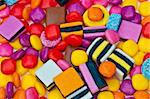 Candy sweets with assorted colored  liquorice