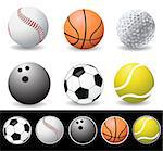 vector illustration of sport balls
