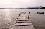 old jetty walkway pier the the lake