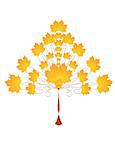 Beautiful autumn tree with yellow leaf for your design