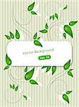 Vector background with green plants