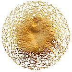 abstract sphere from gold. isolated on white.