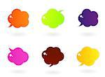 Vector speech glossy bubbles collection. Vector Illustration.