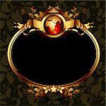 world with ornate frame,  this illustration may be useful as designer work