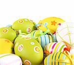 Pastel colored easter eggs