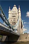 The Tower Bridge on the river Thames, London