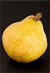 A single pear set against a plain background