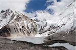 Changtse, Khumbutse, and Mt. Everest in Nepal