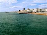 A view of the Brighton Beach, UK, in summer