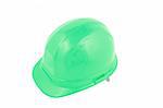 green hard hat isolated on a white background