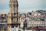 Scenic view on rooftops in Paris France