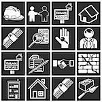 icons or design elements related to home / house buying, real estate, or estate gents.