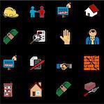 icons or design elements related to home / house buying, real estate, or estate gents.