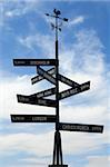 Sign Post with international cities
