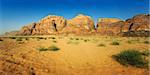 panorama of the wadi run desert