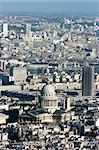 Paris, aerial view with the Pantheon building in the foreground