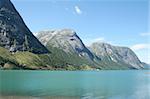 beautiful lanscapes from norwegian fjords  in the summer - europe travel