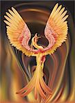 A phoenix rising from the ashes