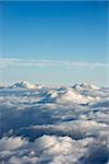 Aerial shot of clouds in Haleakala National Park, Maui, Hawaii.