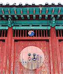 Entrance to a South Korean temple in Jeonju - travel and tourism.