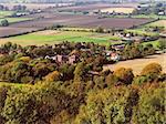 Buckinghamshire Chilterns View over the Vale of Aylesbury from Coombe hill on the Ridgeway path