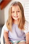 Portrait of cute little girl smiling