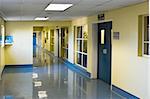 empty hospital hallway, perspective view, healthcare series