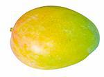 A colorful mango isolated on a white background