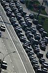 Traffic jam in Moscow in the summer