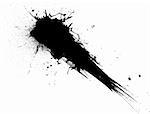 shooting ink/paint splat isolated from the white background ideal to place text over