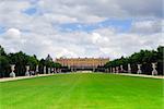 Simmer view of Versailles palace and gardens, France.