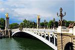 Alexander the third bridge over river Seine in Paris, France.