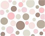 Retro pink and brown polkadot background
