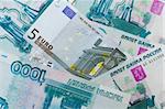 European Currency and Russian rubles
