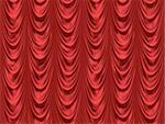 luxurious red velvet curtains such as on a stage or theatre